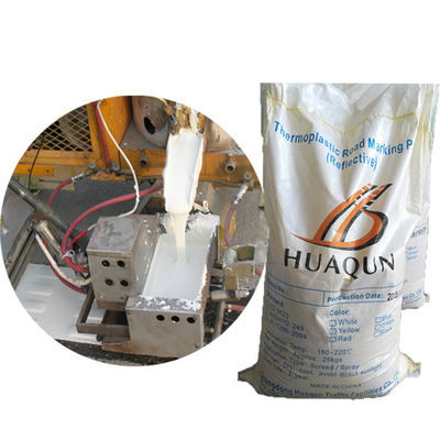 Mua Sơn đánh dấu đường thermoplastic màu trắng phản xạ cao khô nhanh với 10% hạt thủy tinh trộn sẵn để đánh dấu đường sản xuất trực tuyến