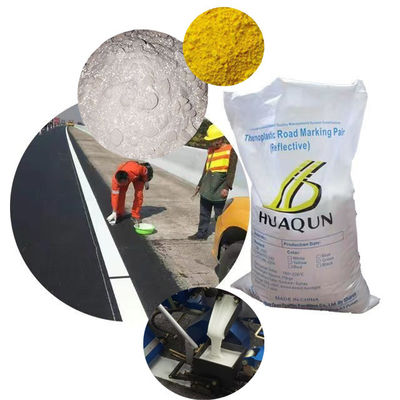 Màu sơn đường thermoplastic phản xạ cao Bọc bột với hạt thủy tinh chủ yếu là sản phẩm nhựa