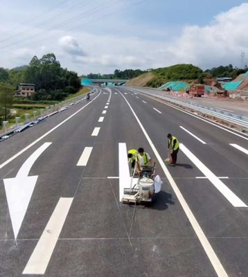 Hot melt thermoplastic đường đánh dấu sơn màu vàng mịn và chảy