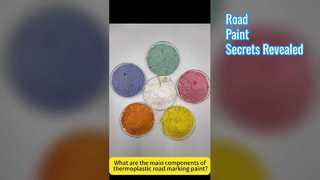 What are the main components of thermoplastic road marking paint?